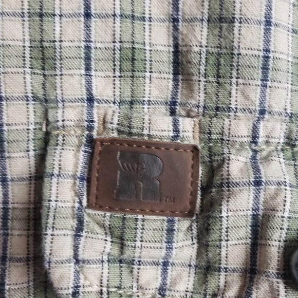 Riggs Workwear by Wrangler plaid button up shirt,  size 3X - Picture 2 of 4